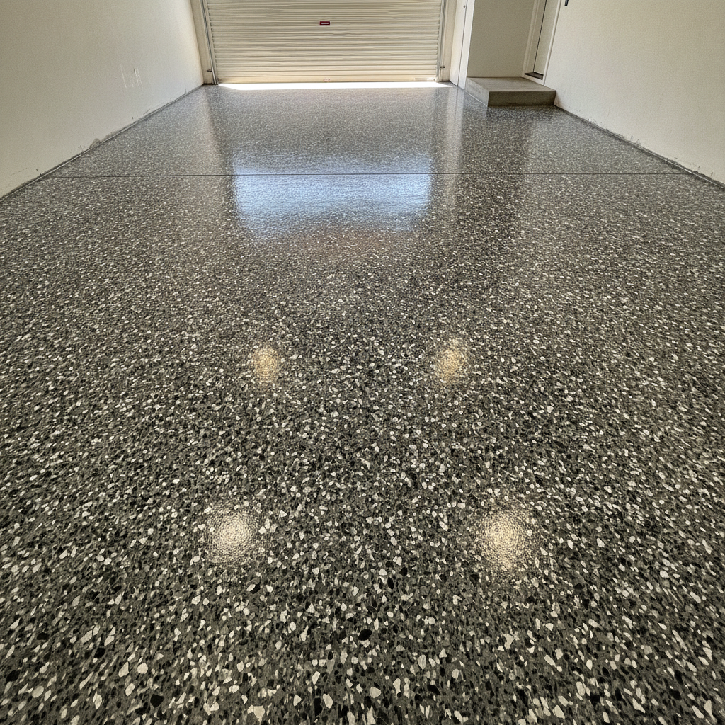Epoxy Flake Flooring in Coburg: Colours and Costs for Local Garages